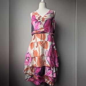Anthropologie Moulinette Soeurs Floral Fit And Flare Dress Size 10 - 12
